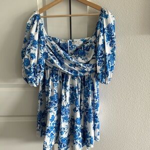 Caroline Constas blue dress.